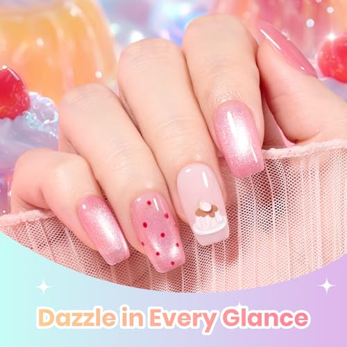 Beetles Jelly Gel Nail Polish Set (A - Pink Yellow Blue | Soft Glow Pudding)