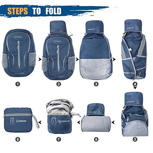 Ultra Lightweight Packable Backpack 25L (25L / Navy Blue)