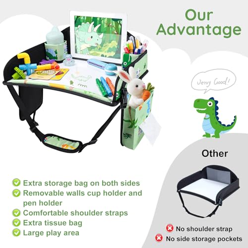 Kids Travel Tray for Car Seat (Green-1PCS)