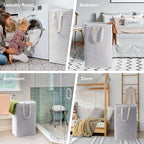 80L Large Laundry Baskets (Grey / 80L)