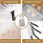 20 Pack Shoe Bags for Travel (Translucent)