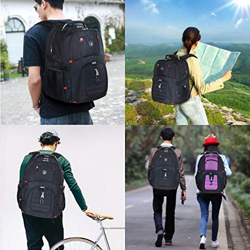 Extra Large Travel Laptop Backpack for Men (Black / Travel Backpacks)
