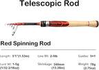 PURELURE Fishing Rod Telescopic, Carbon Fiber Spinning Casting Travel Rod - Image 2