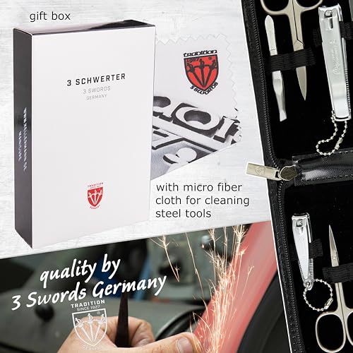 manicure pedicure set kit (BLACK - SYNTHETIC LEATHER)