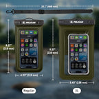 2 Pack Marine Waterproof Phone Pouch (Olive Green - 2 Pack - Regular / Regular / 2 Pack)