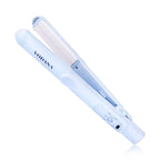 VODANA Professional Softbar Flat Iron - Ceramic Straightener with Patented Silicone Bar, Smooth & Quick Styling, Healthy Hair Solution, Dual Voltage for Worldwide Use (1 inch, Creamy Blue)