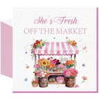 50Pcs She's Fresh off The Market Bridal Shower Napkins (Pink)