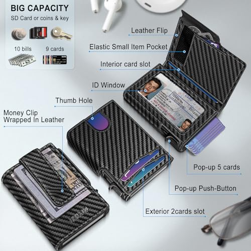Wallet for Men (Carbon Fiber Black021)
