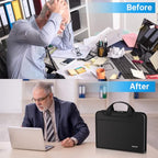 Accordion File Organizer (Black / 14.2" x 10.4" x 2")