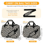 Underseat Carry On Luggage Bag (Corduroy Black Checkered Pattern / 16IN)