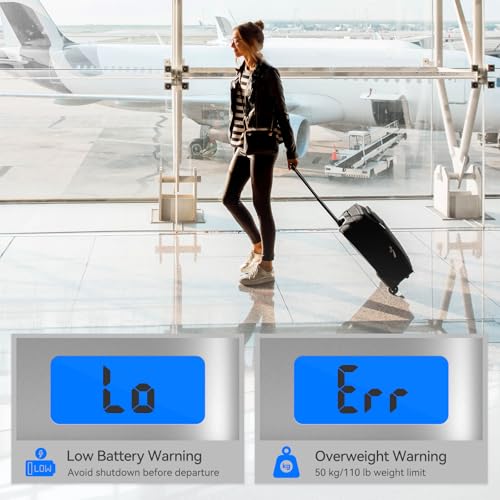 Luggage Scale Dr.meter Travel Essentials Luggage Weight Scale Backlight LCD (1 * Silver)