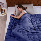Weighted Blanket for Adults 20lbs (03-navy Blue / 48" x 72" | 20lbs)