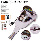 Sling Bag Crossbody Bags for Women Small Cross Body Bag Fanny Packs Chest Sling Purse for Daily Travel Leisure Sport (Purple)