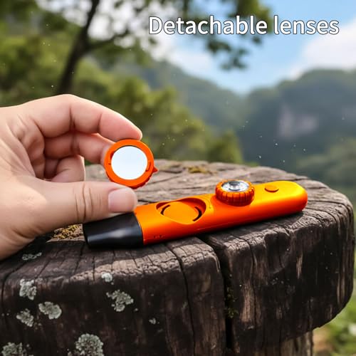 Multifunctional Survival Emergency Whistle for Kids with Compass Hiking Survival (orange red2pcs)