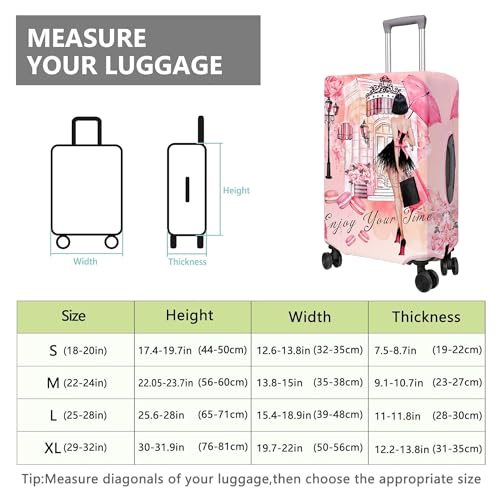 Travel Luggage Cover Suitcase Protector Fits 18 (D-1 / S(18-20in))
