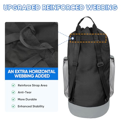 120L Laundry Bag Backpack (120L / Black)