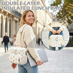 Lunch Box for Men & Women (Corduroy Strawberries Beige)
