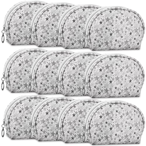 12 Pieces Small Cosmetic Bags (12pcs Gray S)