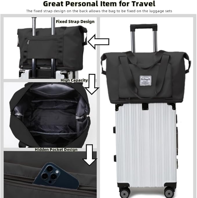 Large Capacity Foldable Travel Bag, Expandable lightweight Carry on Bag - Image 3