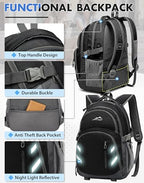 Extra Large Backpack Bookbag for College Laptop Travel (17 Inch / Classic Black)