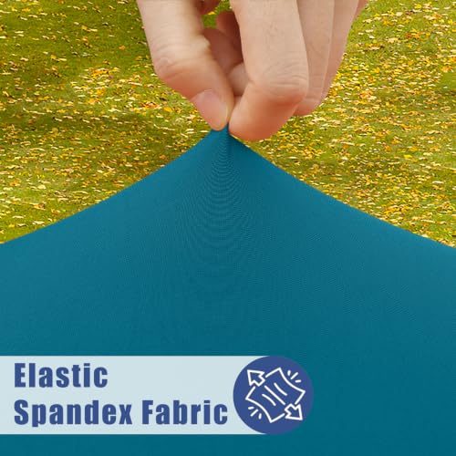 2 Pack Rectangle Spandex Fitted Table Cloth (Peacock Blue / 96" x 30" (Rectangular))