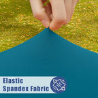 2 Pack Rectangle Spandex Fitted Table Cloth (Peacock Blue / 96" x 30" (Rectangular))