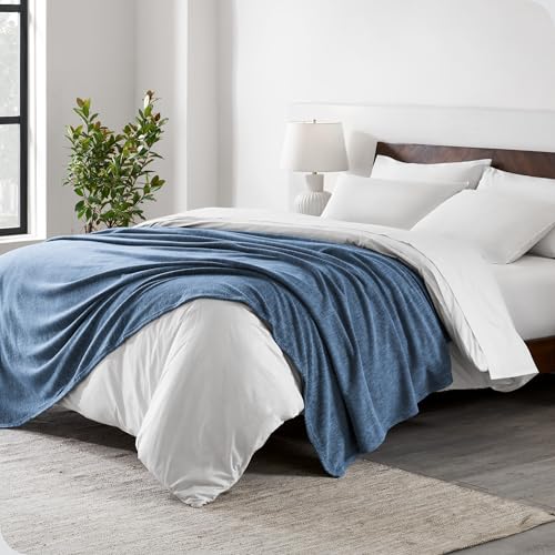 Polar Fleece Blanket (Full/Queen / 02 - Heathered Dark Blue)