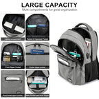 Backpack for Men and Women (Grey / 17.3 inch)