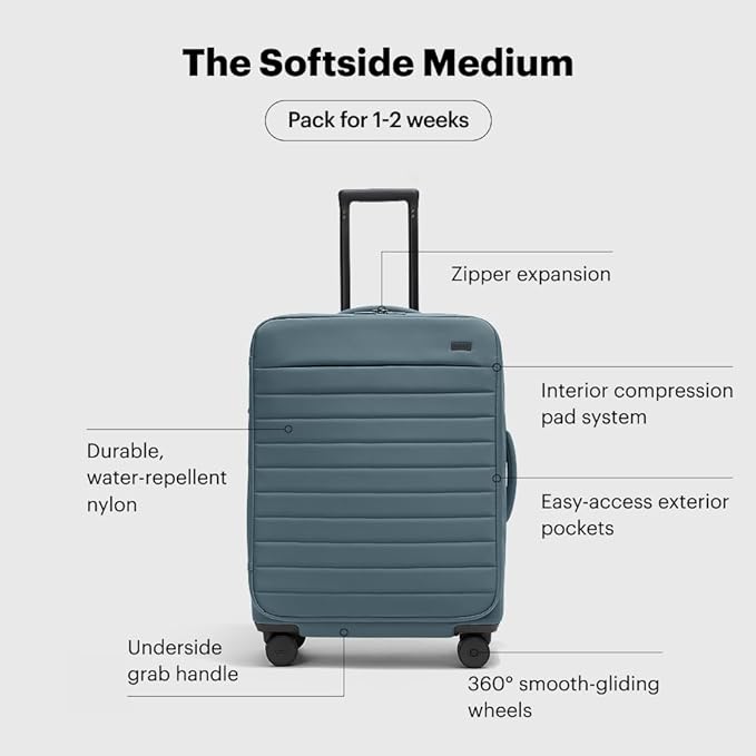 Away Softside Medium Checked Suitcase, 26 Inch Lightweight, Expandable Luggage - Image 3