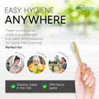 36 Pack Disposable Bamboo Toothbrushes with Toothpaste Built in (1 Count (Pack of 36))