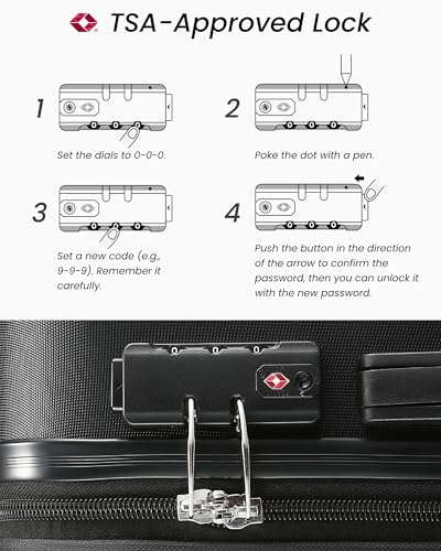 24 Inch Medium Checked Luggage (24 Inch / White Brown)