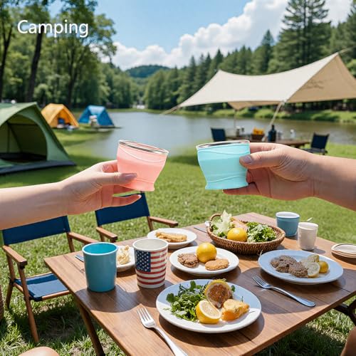 Collapsible Cup with Lid (Elegant Gray)