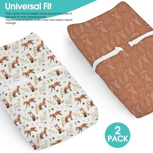 Changing Pad Covers for Baby (Fox Foliage / 32x16x5 Inch)