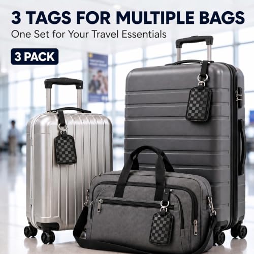Luggage Tags for Suitcases Travel Accessories (Black)