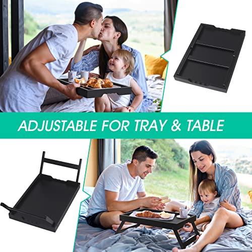 FSC 100% Bamboo Bed Tray with Folding Legs (Large / Black)