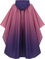 Rain Poncho Jacket Coat Hooded Zipper Style - Image 7
