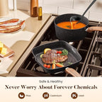 Induction Cookware & Bakeware Set (30 PCS Cookware Set / Black)