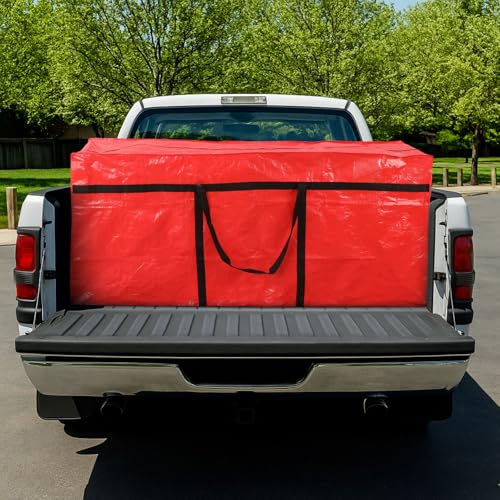 4 Pcs 194 Gallon Extra Large Moving Bags Heavy Duty Storage Bag (194 Gallon / Red)