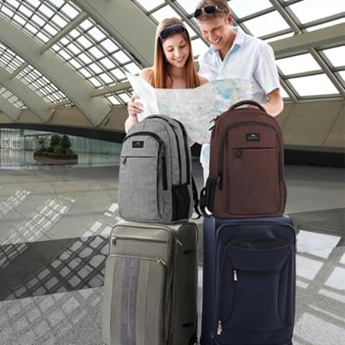 Brown 17.3 Inch Laptop Backpack (17 Inch / Dark Brown)