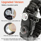 20 in 1 Paracord Bracelet (Black 1PC)