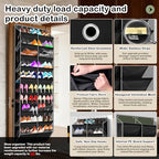 10 Tier Over the Door Shoe Organizer (Black)