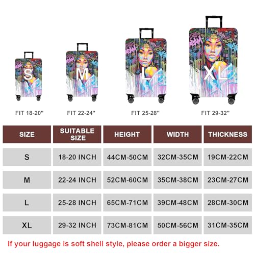 Travel Luggage Cover Suitcase Cover Protector Skins 18 (Graffiti A8 / XL (for 29--32 inch luggage))