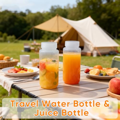 16 oz Plastic Bottles with Lids (Clear / 16-oz)