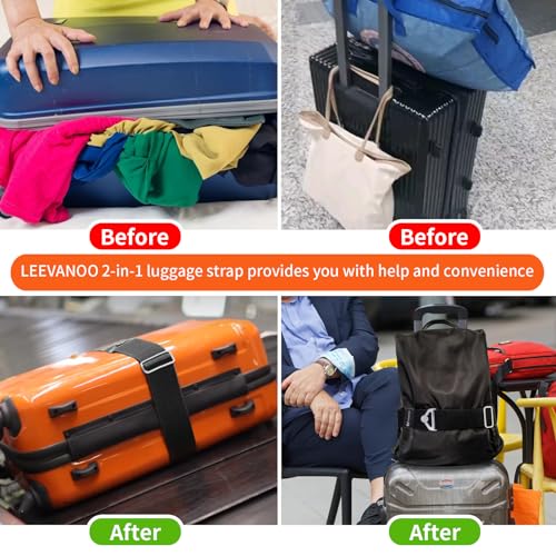Luggage Straps for Suitcases (Black1)