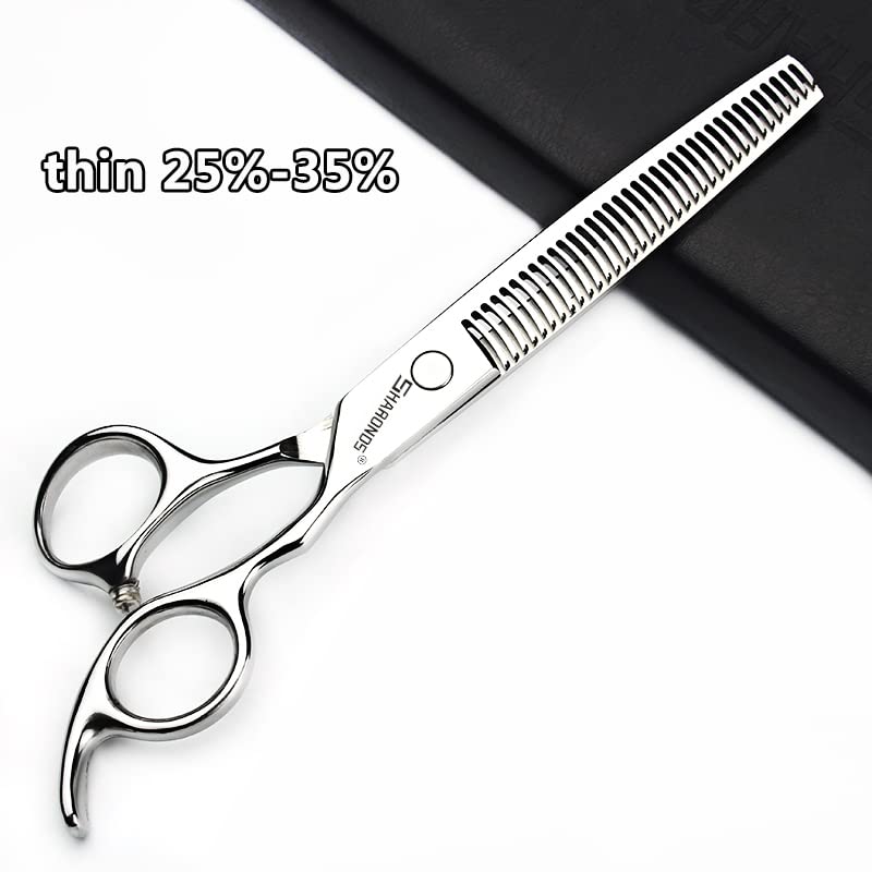 6.5 Inch Stainless Steel Professional Barber Scissors Hair Thinning Scissors Hairdresser or Home Hairdresser Variant (6.5 Inch-6pc)