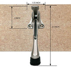 One Touch Kickdown Door Stopper (Black / 4 INCH X 4 PACK)