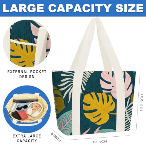 Beach Bags Wet Bag for Swimsuit (Palm Leaves)