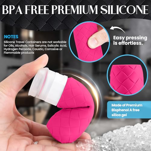 Travel Bottles for Toiletries (Purplish Red)