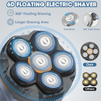 6D Electric Head Shaver for Men (Grayish Blue)