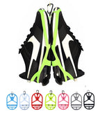 Shoe Holster For Backpack with Clip Hanger. Footwear Holder with a Carabiner for Sneakers (Yellow Neon / Large)